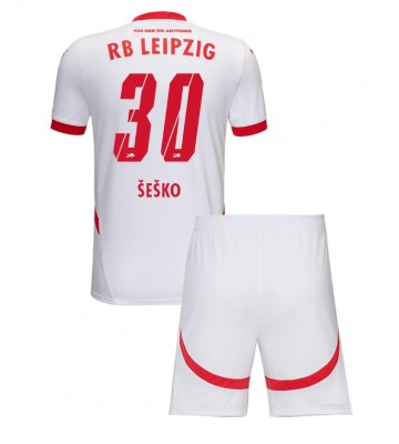 RB Leipzig Benjamin Sesko #30 Primera Equipación Niños 2024-25 Manga Corta (+ Pantalones cortos)